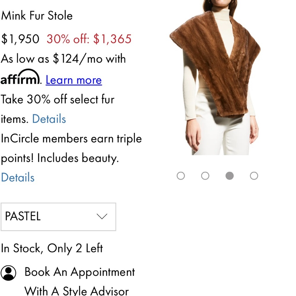 VINTAGE MINK FUR STOLE